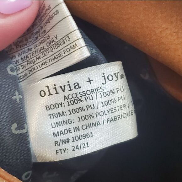 Olivia + Joy Faux Leather Large Shoulder Bag with Tassels, Approx 14" x … - Picture 2 of 13